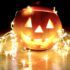 halloween artificial turf pumpkins lights